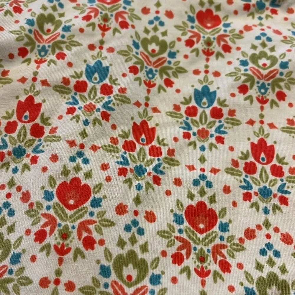 Matilda Jane-12 M-multicolored patterned top with back ruffle, long sleeve top.